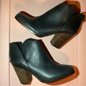 Black Leather ankle boots